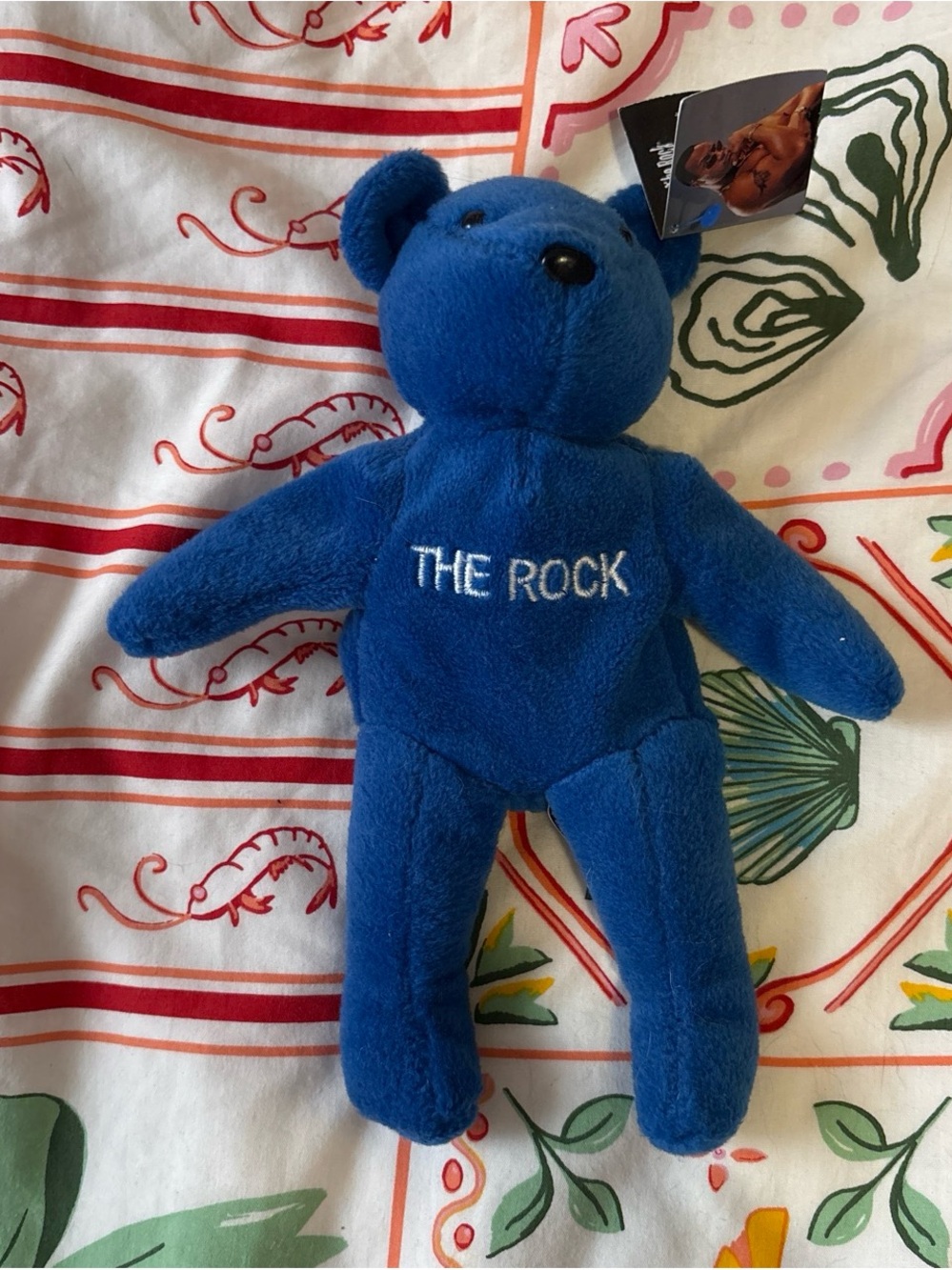 Retired WWE Blue 'THE ROCK' Attitude Bear